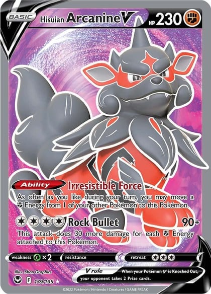 Hisuian Arcanine V (Full Art), SWSH12: Silver Tempest 179/195