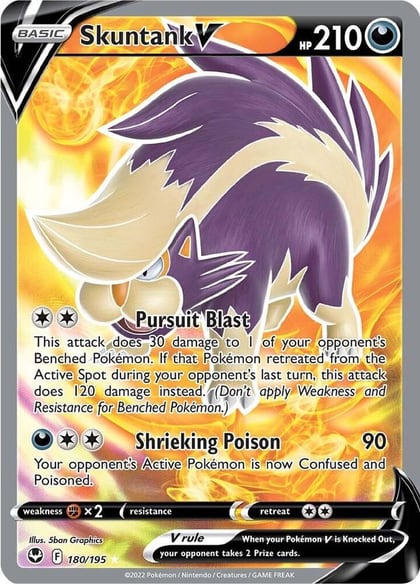 Skuntank V (Full Art), SWSH12: Silver Tempest 180/195