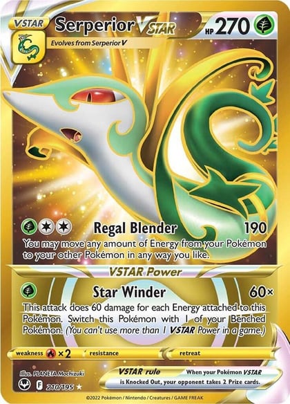 Serperior VSTAR (Secret) (210), SWSH12: Silver Tempest 210/195