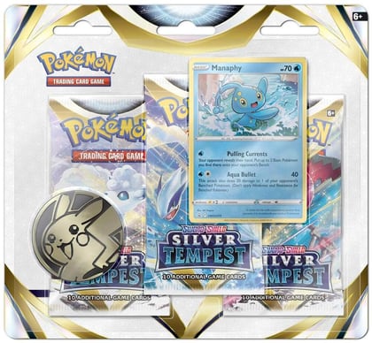 Silver Tempest 3 Pack Blister [Manaphy], SWSH12: Silver Tempest P283394