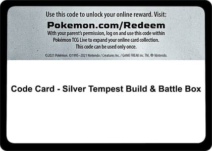 Code Card - Silver Tempest Build & Battle Box, SWSH12: Silver Tempest P477033