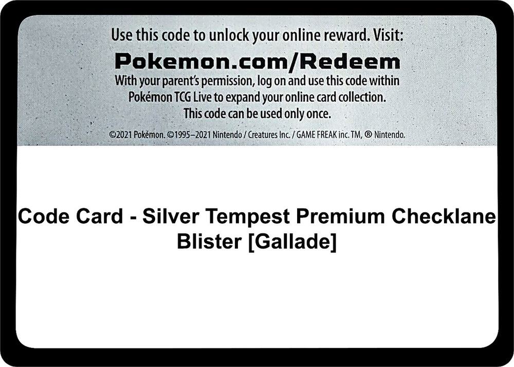 Code Card - Silver Tempest Premium Checklane Blister [Gallade], SWSH12: Silver Tempest P495508