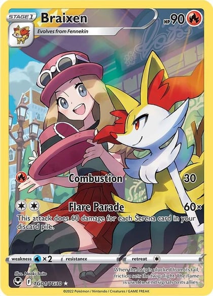 Braixen, SWSH12: Silver Tempest Trainer Gallery TG01/TG30