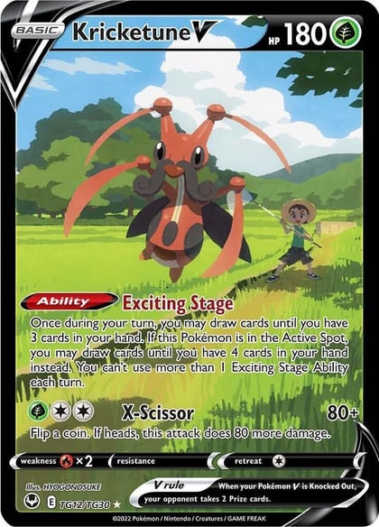 Kricketune V, SWSH12: Silver Tempest Trainer Gallery TG12/TG30