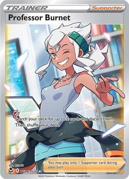 Professor Burnet, SWSH12: Silver Tempest Trainer Gallery TG26/TG30