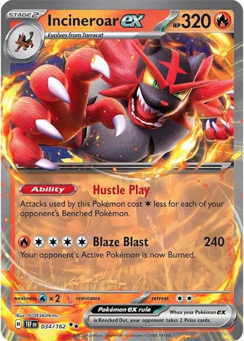 Incineroar ex - 034/162, SV05: Temporal Forces 034/162