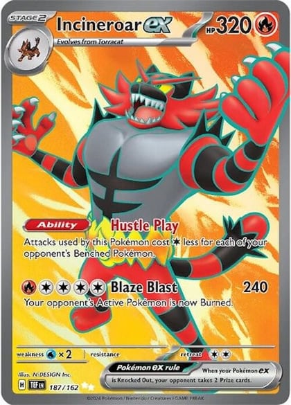 Incineroar ex - 187/162, SV05: Temporal Forces 187/162