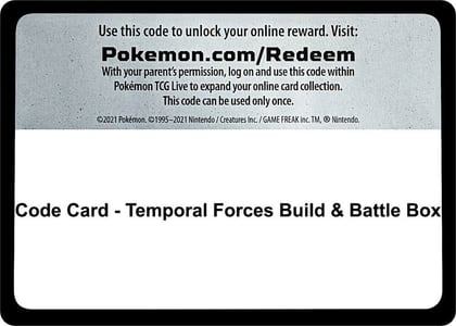 Code Card - Temporal Forces Build & Battle Box, SV05: Temporal Forces P546603