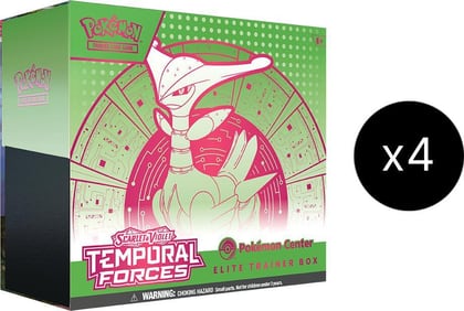 Temporal Forces Pokemon Center Elite Trainer Box Case (Exclusive) [Iron Leaves], SV05: Temporal Forces P550822