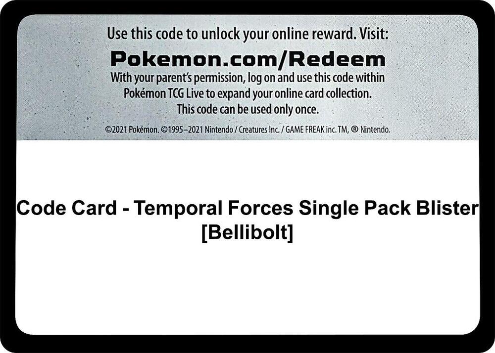 Code Card - Temporal Forces Single Pack Blister [Bellibolt], SV05: Temporal Forces P555110