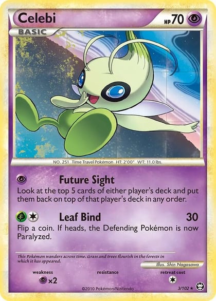 Celebi - 3/102 (Non-Holo Movie Exclusive), Triumphant 3/102