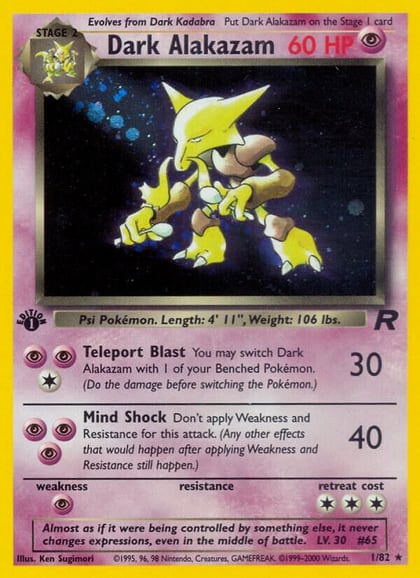 Dark Alakazam (1), Team Rocket 01/82