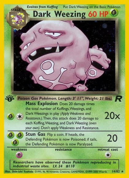 Dark Weezing (14), Team Rocket 14/82