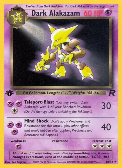 Dark Alakazam (18), Team Rocket 18/82