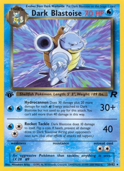 Dark Blastoise (20), Team Rocket 20/82