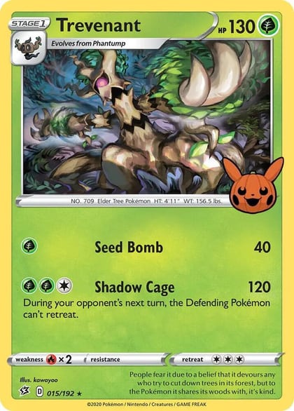 Trevenant, Trick or Trade BOOster Bundle 015/192