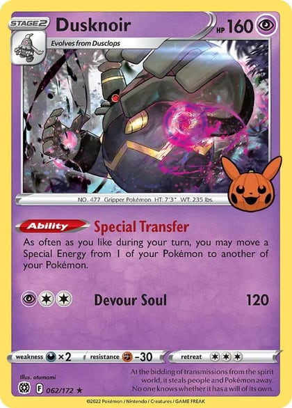 Dusknoir, Trick or Trade BOOster Bundle 062/172