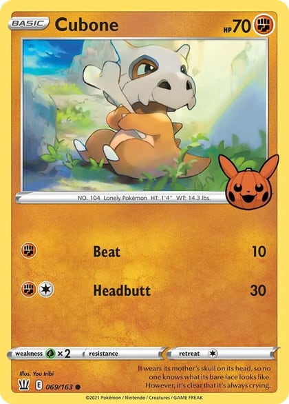 Cubone, Trick or Trade BOOster Bundle 069/163