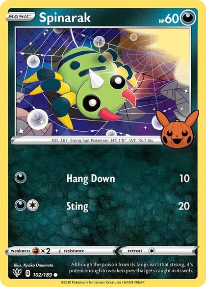 Spinarak, Trick or Trade BOOster Bundle 102/189