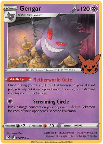 Gengar (2022 Copyright Date), Trick or Trade BOOster Bundle 2023 066/196