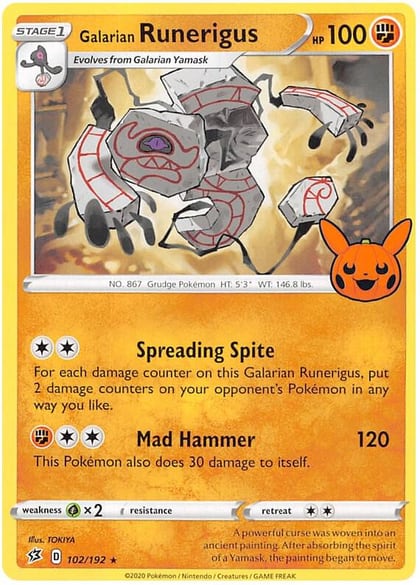 Galarian Runerigus, Trick or Trade BOOster Bundle 2023 102/192