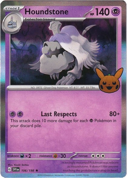 Houndstone, Trick or Trade BOOster Bundle 2023 106/198