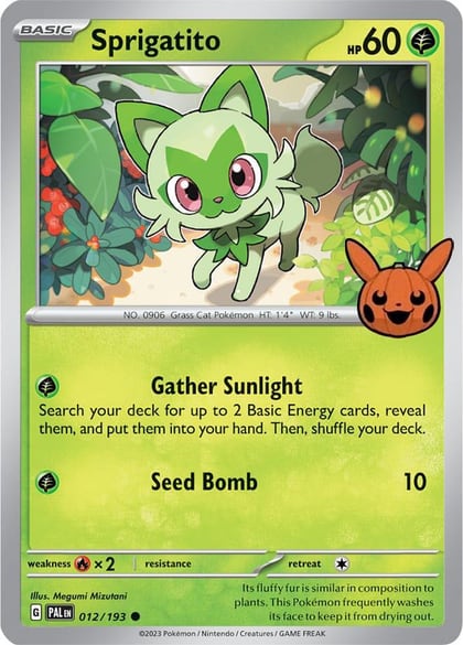 Sprigatito - 012/193, Trick or Trade BOOster Bundle 2024 012/193