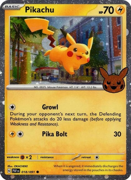 Pikachu - 018/091 (Cosmos Holo), Trick or Trade BOOster Bundle 2024 018/091