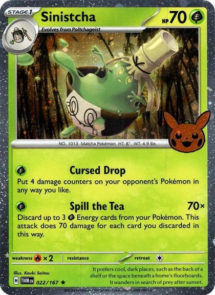 Sinistcha (Cosmos Holo), Trick or Trade BOOster Bundle 2024 022/167
