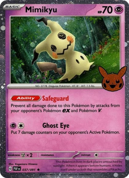 Mimikyu - 037/091 (Cosmos Holo), Trick or Trade BOOster Bundle 2024 037/091