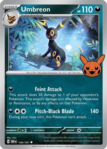 Umbreon, Trick or Trade BOOster Bundle 2024 130/197