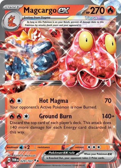 Magcargo ex - 029/167, SV06: Twilight Masquerade 029/167