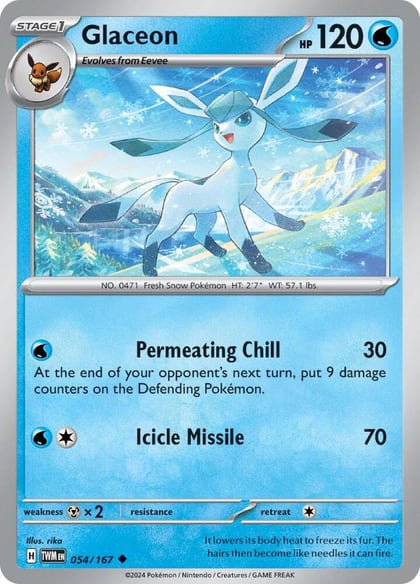 Glaceon, SV06: Twilight Masquerade 054/167