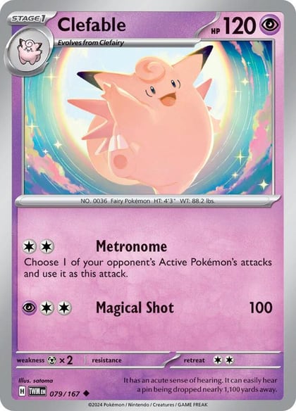 Clefable, SV06: Twilight Masquerade 079/167