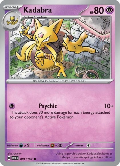 Kadabra, SV06: Twilight Masquerade 081/167