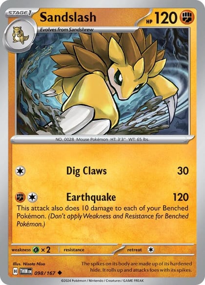 Sandslash, SV06: Twilight Masquerade 098/167