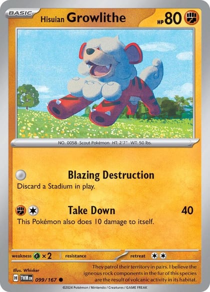 Hisuian Growlithe - 099/167, SV06: Twilight Masquerade 099/167