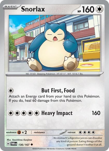 Snorlax, SV06: Twilight Masquerade 136/167