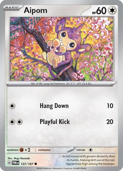 Aipom, SV06: Twilight Masquerade 137/167