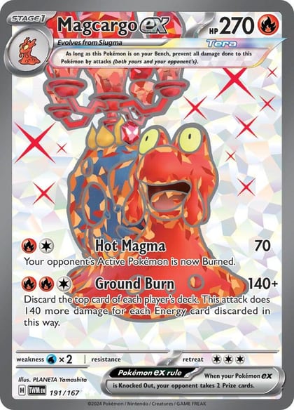 Magcargo ex - 191/167, SV06: Twilight Masquerade 191/167