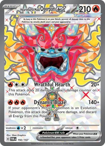 Hearthflame Mask Ogerpon ex - 192/167, SV06: Twilight Masquerade 192/167