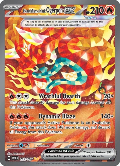 Hearthflame Mask Ogerpon ex - 212/167, SV06: Twilight Masquerade 212/167
