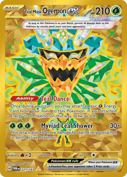 Teal Mask Ogerpon ex - 221/167, SV06: Twilight Masquerade 221/167