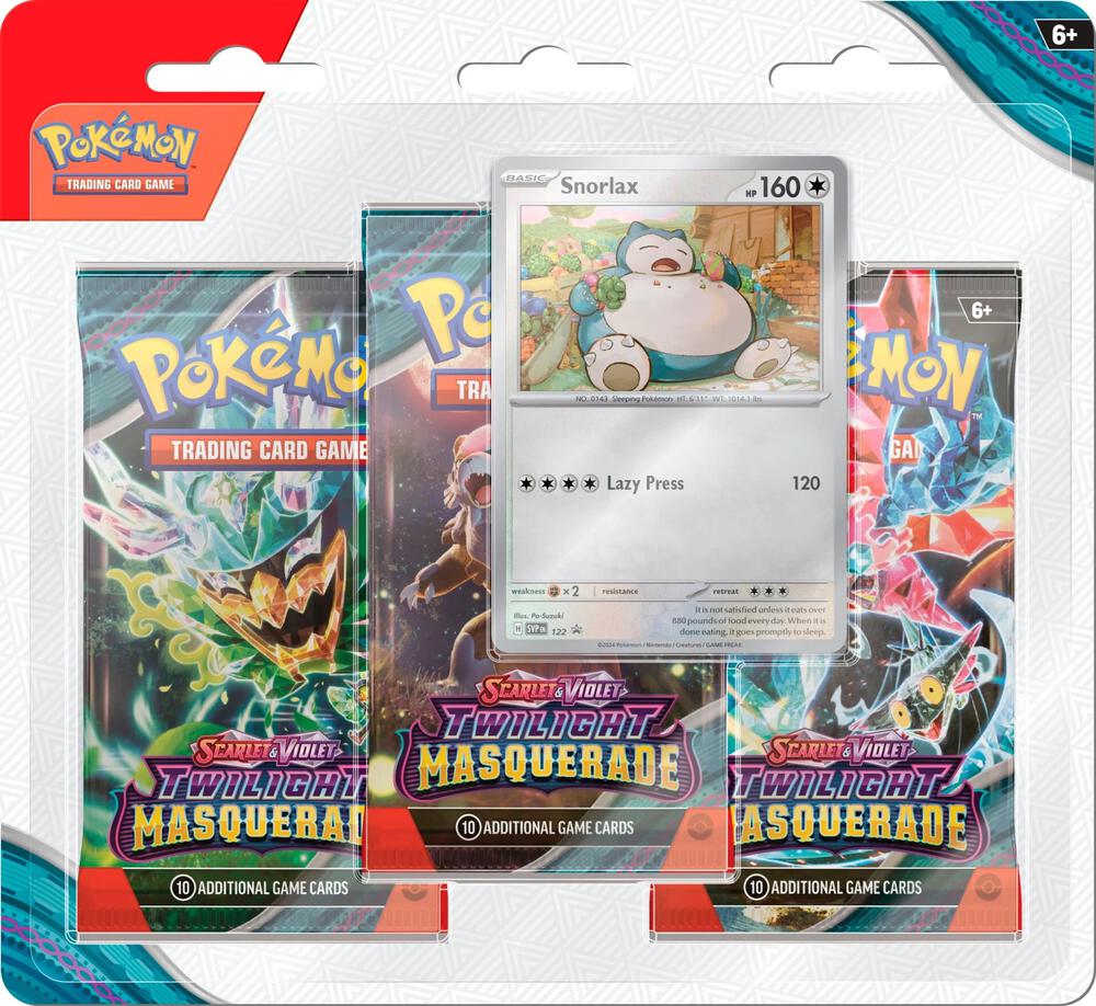 Twilight Masquerade 3 Pack Blister [Snorlax], SV06: Twilight Masquerade P544171