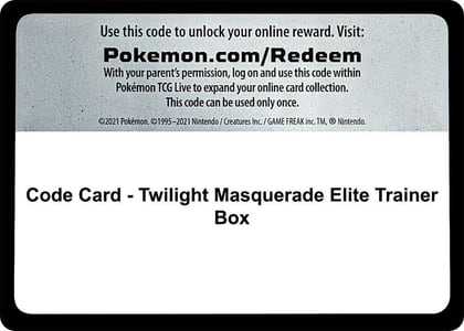 Code Card - Twilight Masquerade Elite Trainer Box, SV06: Twilight Masquerade P552687