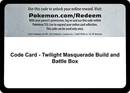 Code Card - Twilight Masquerade Build and Battle Box, SV06: Twilight Masquerade P552689