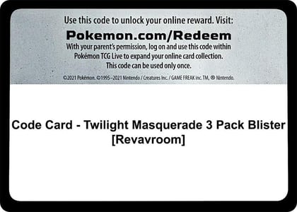 Code Card - Twilight Masquerade 3 Pack Blister [Revavroom], SV06: Twilight Masquerade P552690