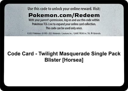 Code Card - Twilight Masquerade Single Pack Blister [Horsea], SV06: Twilight Masquerade P552695