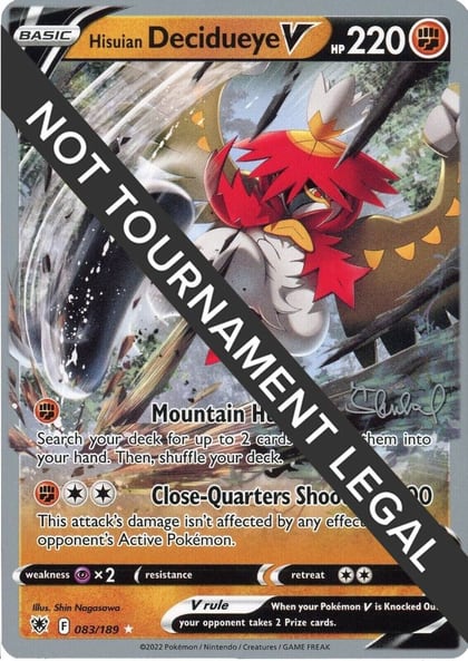 Hisuian Decidueye V - 2022 (Ondrej Skubal), World Championship Decks 083/189