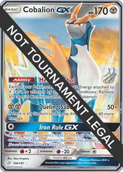 Cobalion GX - 2019 (Henry Brand), World Championship Decks 106/181